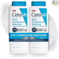 CeraVe 2 In 1 Hydrating Anti Dandruff Shampoo And Conditioner Twin Pack, 1% Pyrithione Zinc Dandruff Treatment Helps Eliminate Dandruff, Color Safe & Sulfate Free, 12 Fl Oz Each (Set of 2)
