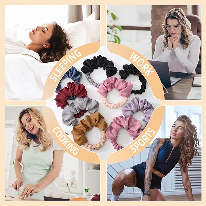 Heatless Hair Curler for Overnight Curls, Soft Scrunchie Roller Headband for Long Hair (Black)