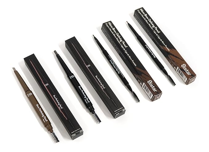 Sistar Micro Brow Defining Pencil Stylist Waterproof Eyebrow Pencil, Ultra Fine Double Ended Fill and Shape (Dark Chocolate)