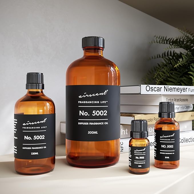 AirScent Creed-Aventus-Inspired Diffuser Oil - No. 5002 Perfume Dupe - Premium Fragrance Oil Blend for Ultrasonic and Waterless Diffusers and Crafting - 10 ml, 0.34 fl oz Glass Bottle with Dropper
