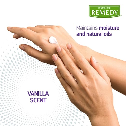 Medline Remedy Clinical Skin Cream, Nourishing Formula for Dry Skin, 32 oz. Pump Bottle