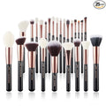 Jessup Brand 25pcs Professional Makeup Brush Set Beauty Cosmetic Foundation Powder Blusher Eyeshadow Blending Natural-Synthetic Hair Brushes Set (Black/Rose Gold)