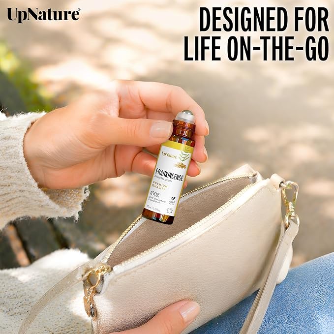 UpNature Frankincense Essential Oil Roll On - 100% Pure Frankincense Oil for Skin