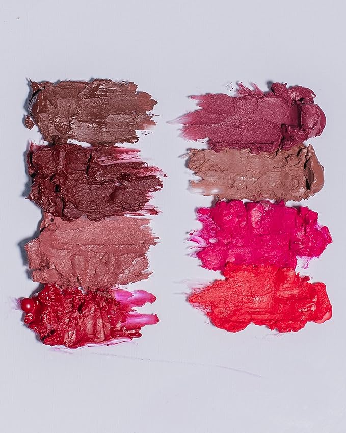 Cheekbone Sustain Lipstick, Vibrant Electric Pink, Creamy Satin Lip Color with Buildable Pigment, Long-Wear, Moisturizing Formula with Organic Castor Oil, Eco-Conscious, Vegan, 0.14 oz.