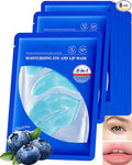 Lip Eye Mask Kit,8 Pcs Blueberry Crystal Collagen Under Eye Patches for Dark Circle Puffiness Dry Line,Hydrating Moisturizing Skincare Lip Mask Eye Pads,Mother’s Day Skin Care Product for Women-Set B