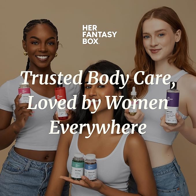 Her Fantasy Box | Body Splash Hydrating Body Oil (Yummy) - Moisturizing, Non-Greasy Formula for Soft, Smooth Skin - All-Natural, Lightweight & Nourishing