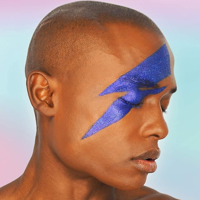 Stencil1FX - Lightning Bolt Eye Makeup Stencil for Costumes, Dress Up, Halloween, Cosplay, Face Painting, Raves, Festivals, Parades, Parties