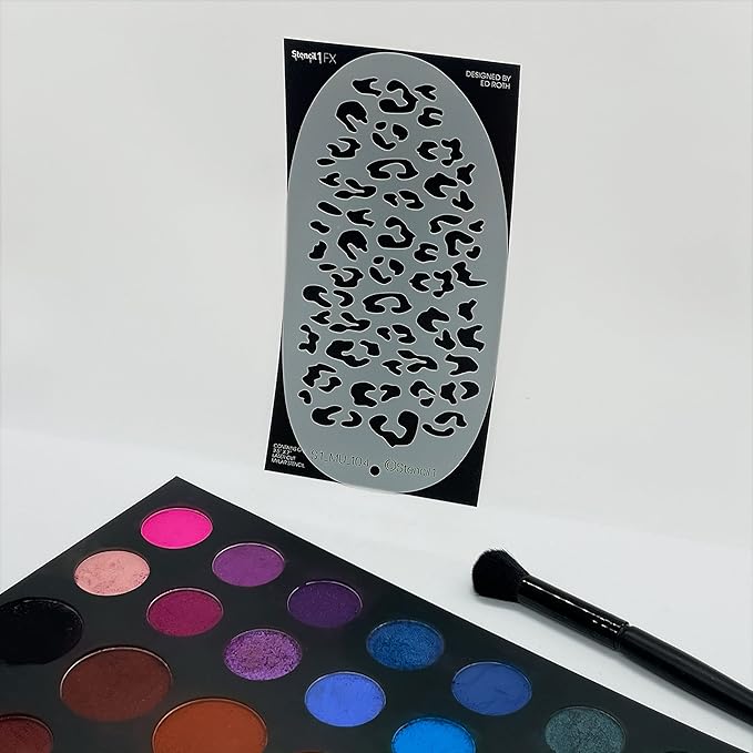 Stencil1FX - Leopard Spots Eye Makeup Stencil for Costumes, Dress Up, Halloween, Cosplay, Face Painting, Raves, Festivals, Parades, Parties