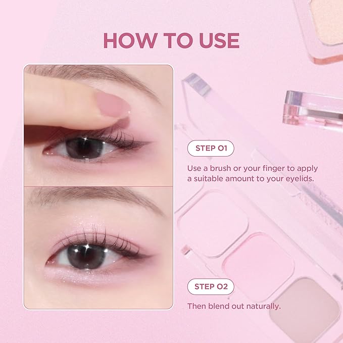 lilybyred Mood It Palette | 4-Shade Korean Eyeshadow Palette, Pre-Matched Personal Tone, Soft Blending, Buildable Coverage, Matte & Shimmer Finish, Daily Wear, Compact Size, 0.10 oz. (07 Romantic It)