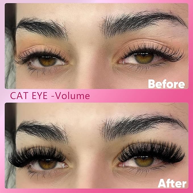 YIDUO 3 style Lashes Clusters Kit with Bottom Lash Cat-Eye Wispy Individual Faux Mink Fake Eyelashes, Volume Studio Effect, 498Pcs DIY False Eyelash Extensions with Bond and Seal|Removers|Tweezers