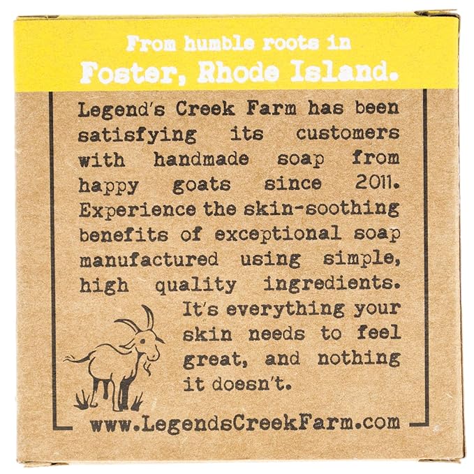 Legend's Creek Farm Goat Milk Soap - Cleansing Moisturizing Bar for Hands and Body - 5 Oz Creamy Lather, Nourishing, Gentle Natural Soap for Sensitive Skin (Honey Almond Biscotti, Pack of 1)