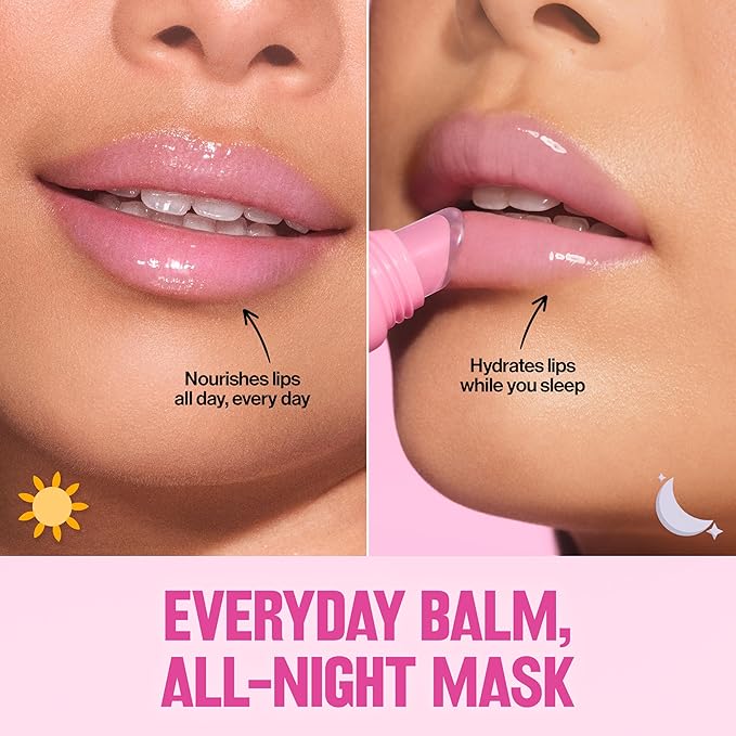 Revlon Glimmer Lip Treat Balm + Mask™, Overnight Peptide Lip Treatment, Hydrating, 006 Hazelnut Latte, 0.4 fl oz (Pack of 2)