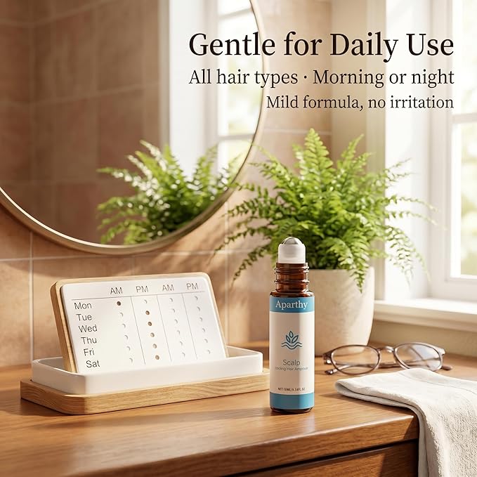 Aparthy Hair Growth Roll On for Hair Strengthening – Rosemary, Menthol & Camellia Oil – Nourishes Scalp, Non-Greasy, for Men & Women – 2 Pack (10ml each)