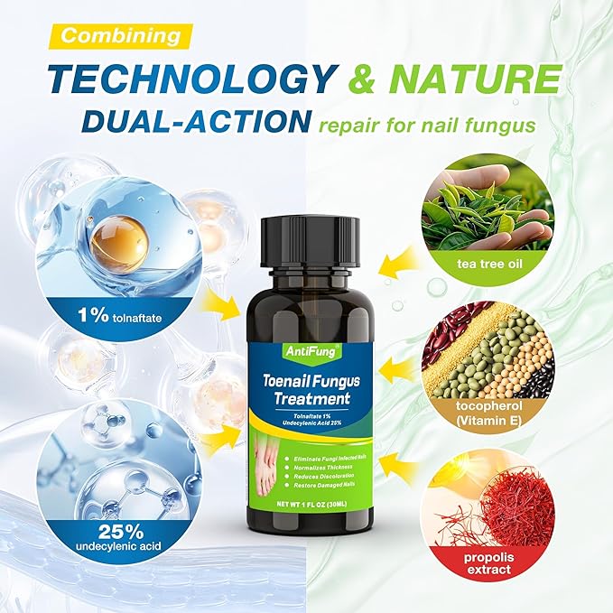 Toenail Fungus Treatment Extra Strength – Maximum OTC with 25% Undecylenic Acid – for Thick, Nail Strengthener and Growth, for Broken, Discolored Nail & Ingrown Toenail, 30ml