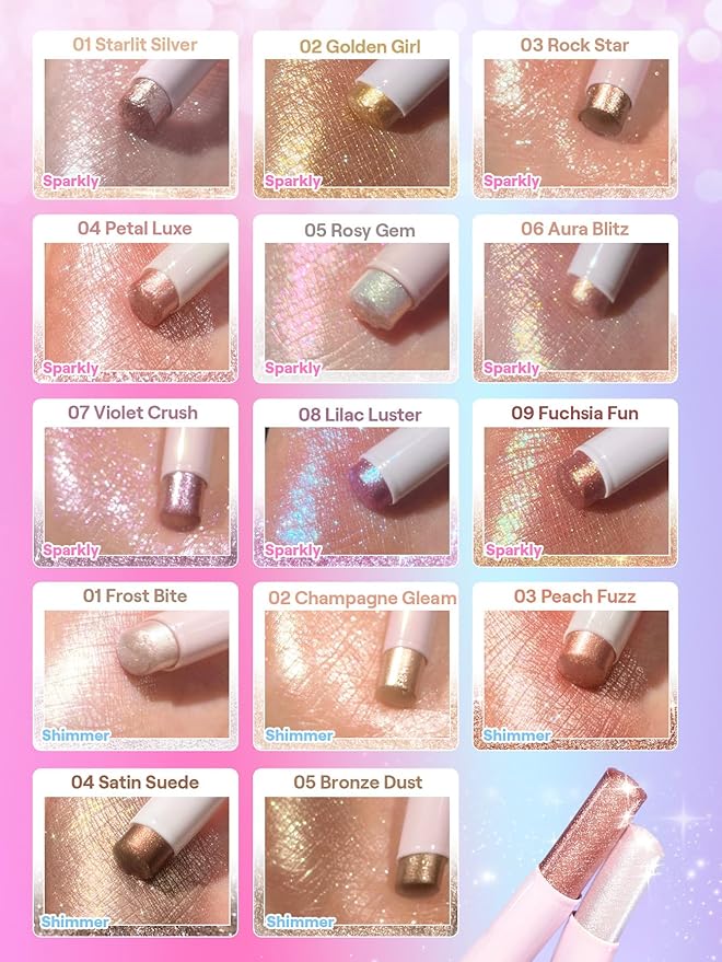 SHEGLAM Crystal Jelly Glaze Stick for Eyeshadow-03 Peach Fuzz