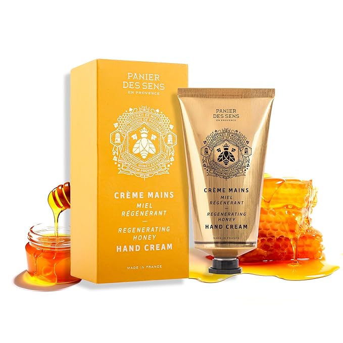 Panier des Sens – Honey Hand Cream – Moisturizing Hand Lotion for Dry Skin – Premium French Hand Cream, Softening Care for Women, 97% Natural Ingredients, 2.5 Fl Oz