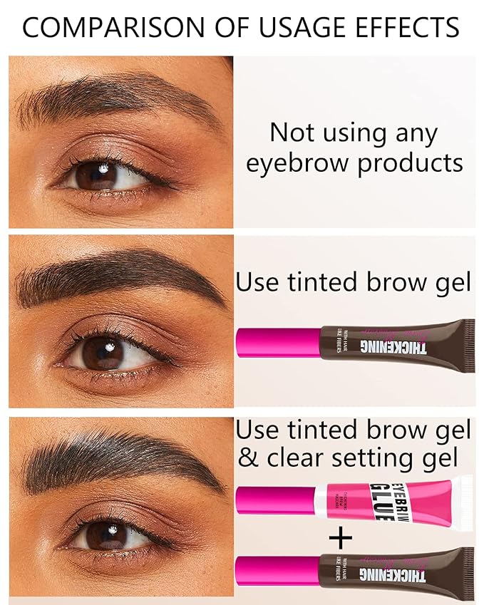 Waterproof Tinted Brow Gel-1Pcs Brunette Thickening Eyebrow Mascara Glue,Brow Lift Fast Shapping, Brow Filler Gream Gel,Long Lasting Eye Makeup for Women,Light Medium Dark Brown Cover Gray Hairs-06