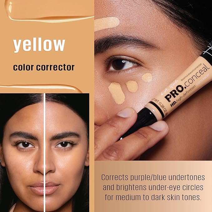 L.A. Girl Pro Conceal HD Concealer, Yellow Corrector, 0.28 Ounce