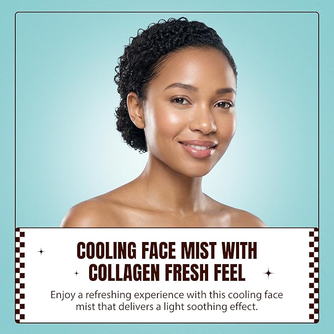 Lela Beauty All-In-One Collagen Mist Hydrating Face, Body & Hair Spray with Vitamin E - Lightweight Travel Size Formula with Cooling Facial Mist for Glow & Refreshed Skin - 3.4fl oz