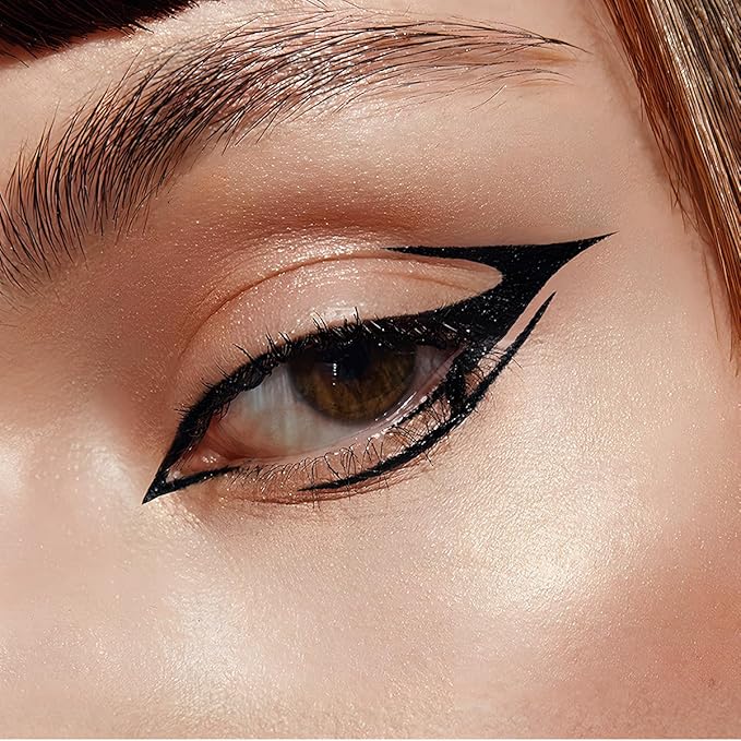 Liquid Eyeliner Pen with Ultra Fine Felt Tip - Matte Black, Waterproof, Smudge Proof & Quick Drying for Long Lasting Wear (12#)