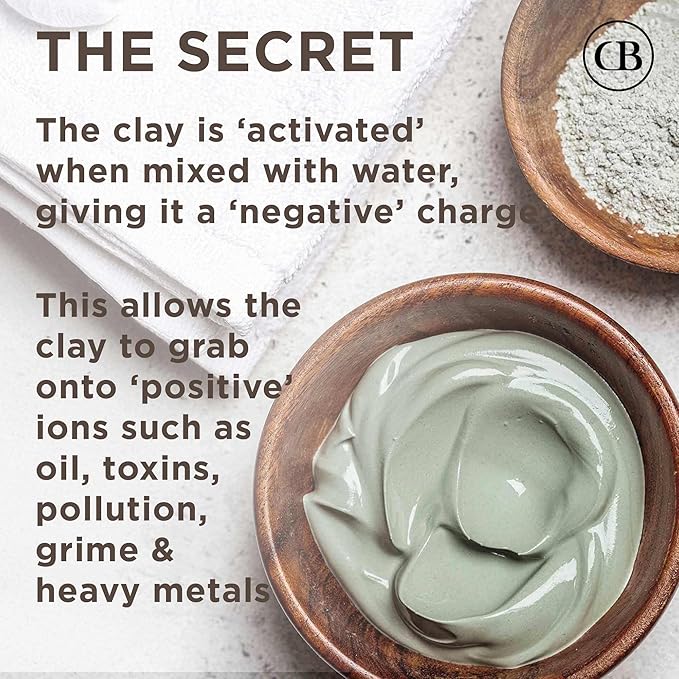 California Biology Clay Mask - 6 Count Deep Pore Treatment, Kaolin & Calcium Bentonite Clay | Bentonite Clay Detox & Pore Mask, Natural Detox Clays Facial Treatment for Oily & Sensitive Skin Routine