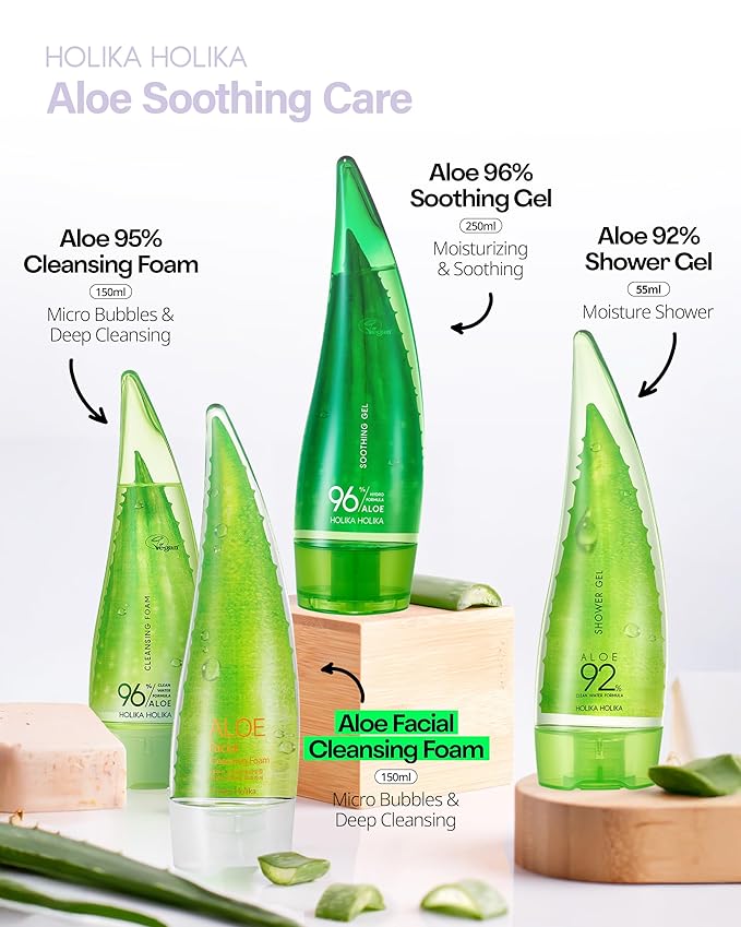 HOLIKA HOLIKA Aloe Facial Cleansing Foam, 5.07 fl.oz.