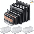 Acrylic Makeup Storage Eyeshadow Palette Organizer w/Removable Dividers 10 Space Display Case Fits Virtually All Blush Powder Pallet Sizes (3)
