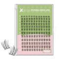 KEYYOU Naiad Lash Clusters Fairy Eyelash Extension C Curl 144Pcs Eyelash Extension Wispy Natural Invisible Band Lash with Waterproof DIY Lash Extension at Home(Naiad-C-8-16MIX)