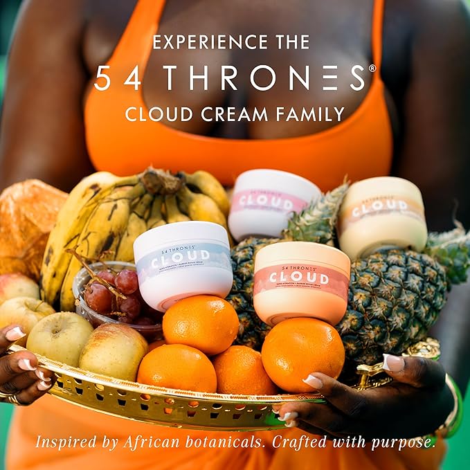 54 Thrones Barrier Repair Cloud Cream, Ultimate Hydrating Skin Care, Hydrating Peptide Moisturizer, Active Skin Repair Cream, Active Repair, Ghanaian Coconut + Moroccan Almond