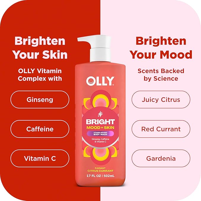 OLLY Body Wash Mixed Pack 4 Count to Restore Skin barrier & Hydrate skin 3 oz