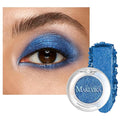 MAKI YIKA Dark Blue Crème Eyeshadow Single, Shimmer Sea Blue Cream Eye Shadow palette for Women Color Stay Long Lasting Waterproof Eye Makeup Monochrome Eyeshadows,#20