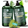 Rosemary Shampoo and Conditioner Set Infused with Tea Tree & Rosemary Oils for Scalp Relief and Hair Growth | Sulfate Free, Soothes Dry Scalp, Boosts Shine + Free Scalp Brush | 16.9 fl oz