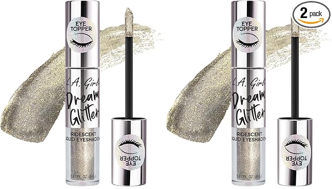 L.A. Girl Dream Glitter Liquid Eyeshadow, Aura GES95 (Pack of 2)