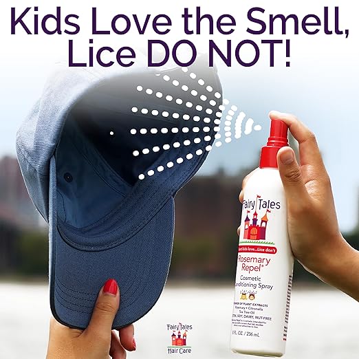 Fairy Tales Rosemary Repel Daily Kids Shampoo, 12 fl oz. & Conditioning Spray, 8 fl oz. Duo– Kids Like the Smell, Lice Do Not