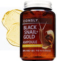 Black Snail & Gold All-in-One Ampoule – Nourishing Gel Serum, 3-in-1 Toner Essence Serum, Snail Mucin Facial Serum for Firm-Looking Skin, Face & Neck, 250 ml / 8.45 fl oz