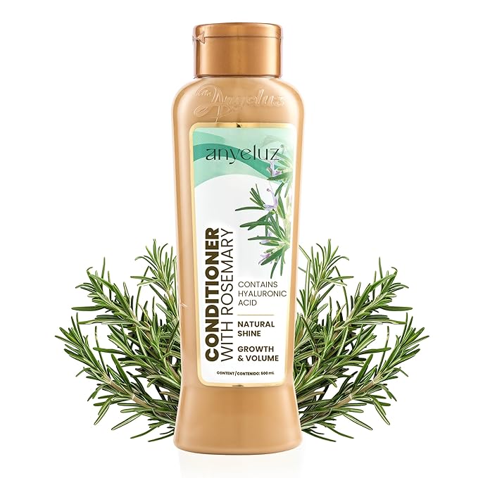 ANYELUZ Hair Conditioner with Rosemary and Hyaluronic Acid – Strengthens, Shines, and Smooths, Ideal for All Hair Types, Enhances Manageability.