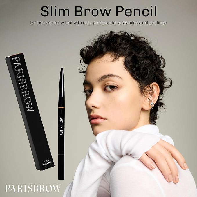 PARISBROW Slim Brow Pencil 04/Dark Brown Eyebrow Ultra-Fine Eyebrow Pencil (0.9mm Tip)