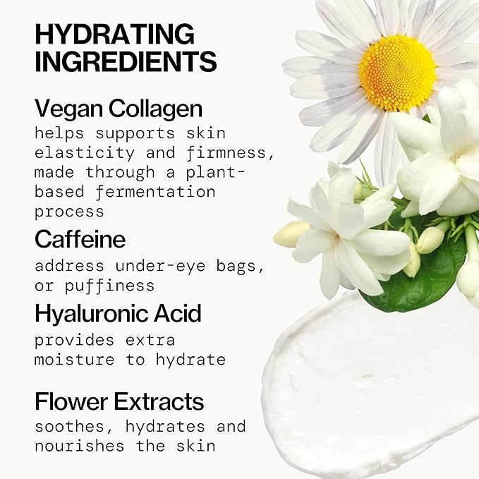 Pacifica Vegan Collagen Overnight Recovery Cream – 2-in-1 Anti-Aging Face Moisturizer & Under Eye Cream Night, Hydrating Collagen + Hyaluronic Acid & Caffeine Formula for Dry, Dull Skin Fragrance-Free
