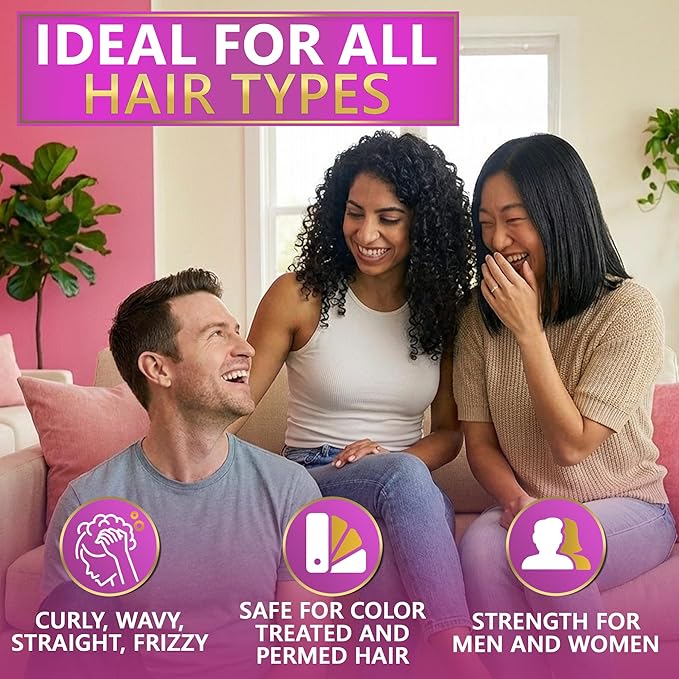 Rice Water Shampoo and Conditioner Set - Sulfate Free and Paraben Free Blend for Thinning Hair - Volume and Thickness for Fine Hair - Volumizing Salon Quality - For Women and Men - 16 Fl Oz (Set of 2)
