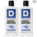 Duke Cannon Supply Co. 2-in-1 Hair Wash - Masculine Scent - Gentle Cleansing Hair Wash For Men - Stimulating Hair Shampoo & Conditioner - Strengthens Hair - Naval Diplomacy - 2 Pack (14 oz)