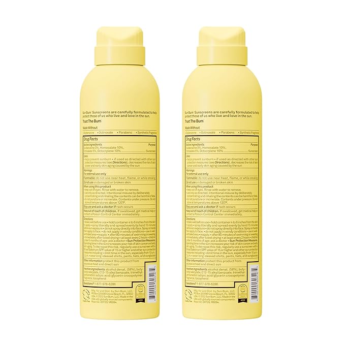 Sun Bum Kids SPF 50 Clear Sunscreen Spray | Wet or Dry Application | Hawaii 104 Act Compliant (Octinoxate & Oxybenzone Free) Broad Spectrum UVA/UVB Sunscreen | 6 oz (Pack of 2)