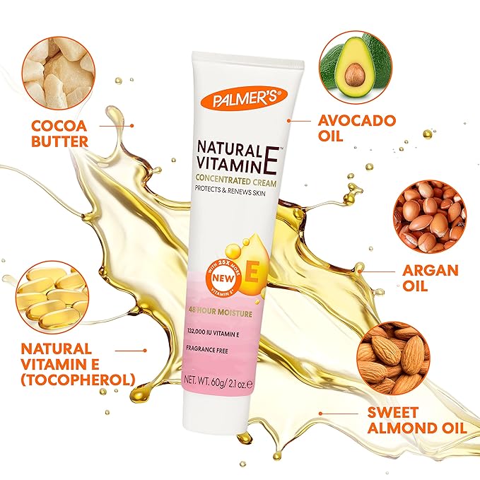 Palmer's Natural Vitamin E Concentrated Cream, 2.1 Ounce (Pack of 2)