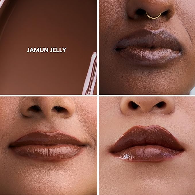 Mango People Hydrating Glossy Fruit Lip Stain, Long Lasting Tint & Oil Stain, Lightweight Lip Makeup with High-Shine Finish for Soft, Smooth and Nourished Lips - Jamun Jelly