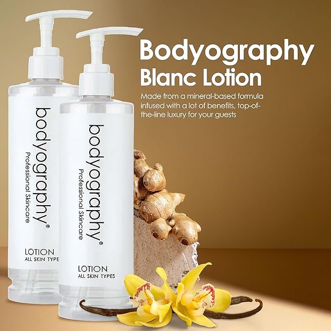World Amenities Bodyography Blanc Pump Lotion - Hydrating Moisturizer for All Skin Type (13.50 Fl Oz (Pack of 1))