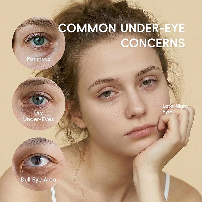 10 Pairs Snail Collagen Eye Mask, Under Eye Patches Collagen Pads with Peptides & Hyaluronic Acid, Hydrating & Smoothing, Reduces Puffiness Dark Circles & Fine Lines, Radiance Skin