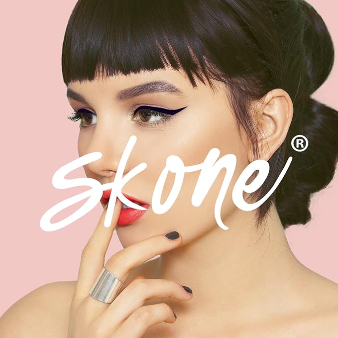 Skone Cosmetics Insanely Intense Tattooed Eyeliner Pen - Waterproof Liquid Eyeliner, Long Lasting, Sweat Proof, Smudge Proof Felt Tip Liquid Eyeliner - Pigmented Eye Liner Makeup - Plum Black (0.07oz)