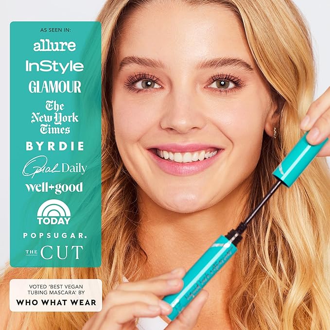 Thrive Causemetics Liquid Lash Extensions Mascara, Mother's Day Makeup Gift Set, Tubing Mascara Lengthening, Volumizing, Smudge Proof, No Clumping or Flaking, Cruelty Free, Whitney (Charcoal Grey)