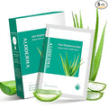 Aloderma Brightening Sheet Masks with 88% Organic Aloe Vera - 5 Pack Facial Masks with Niacinamide, Arginine for Radiant Skin - Evens Skin Tone & Revitalizes Rough, Dull Skin - Aloe Face Mask Sheet
