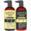PURA D'OR Advanced Therapy Biotin Shampoo & Conditioner Hair Care Set For Hair Thinning, CLINICALLY TESTED Effective Results, Herbal Hair Thickening Products For Women & Men, 16oz x2