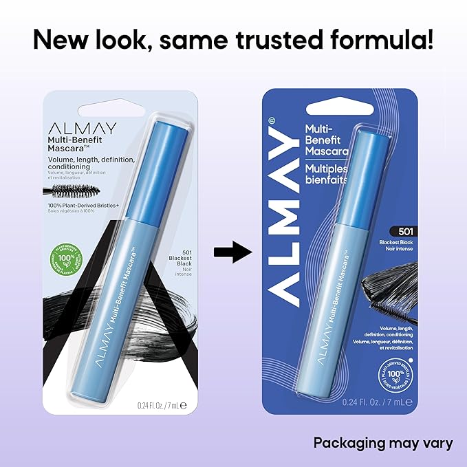 Almay Multi-Benefit Mascara, Volumizing + Lengthening, Hypoallergenic, 502 Black
